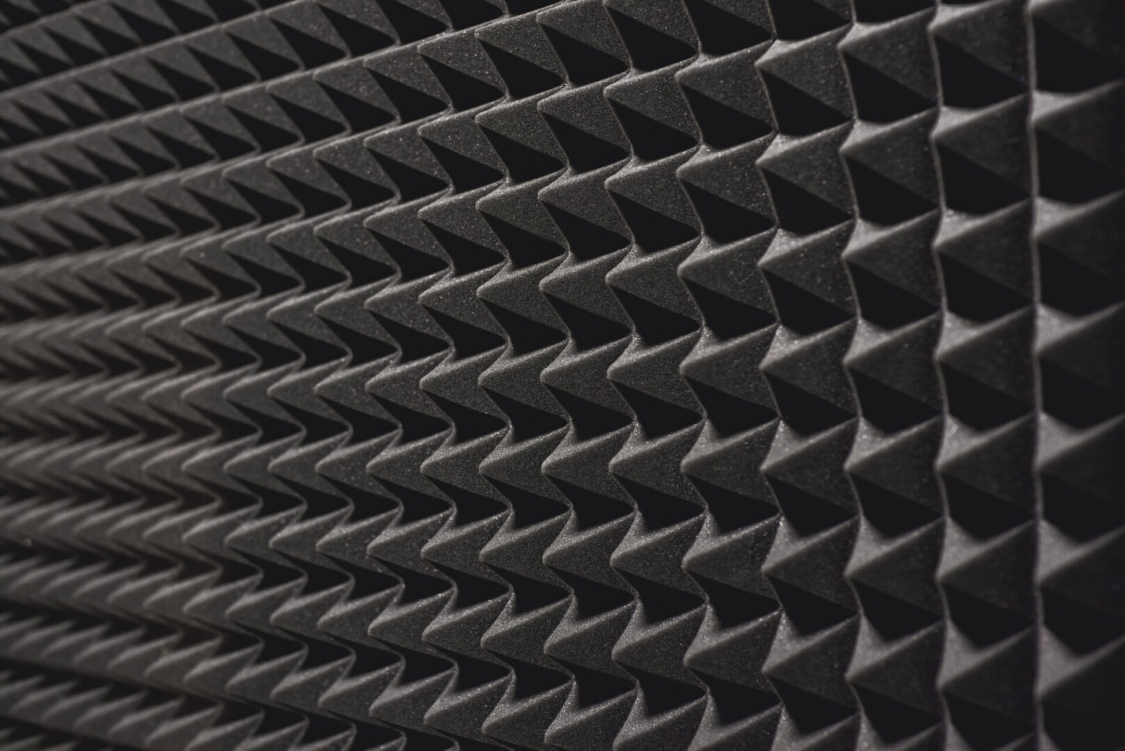 A close up of the sound proof wall