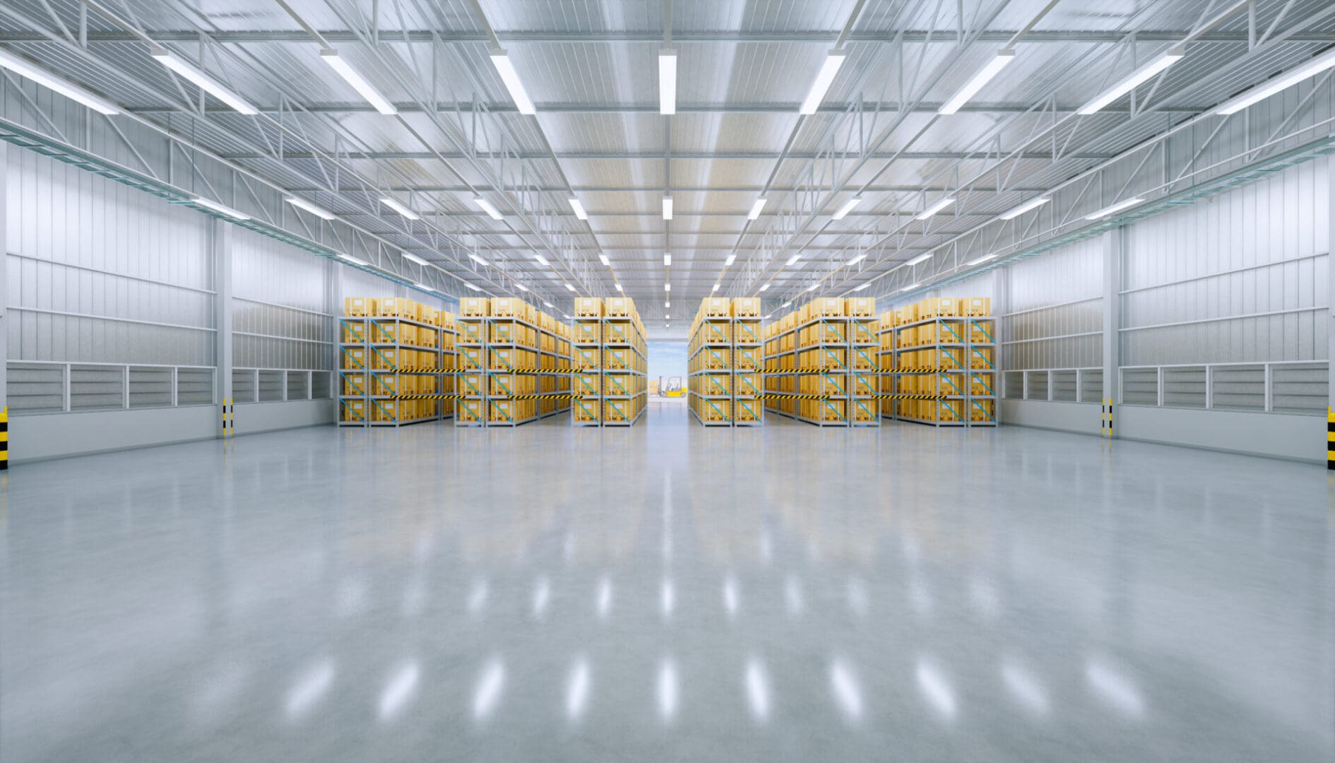 A warehouse filled with lots of boxes.