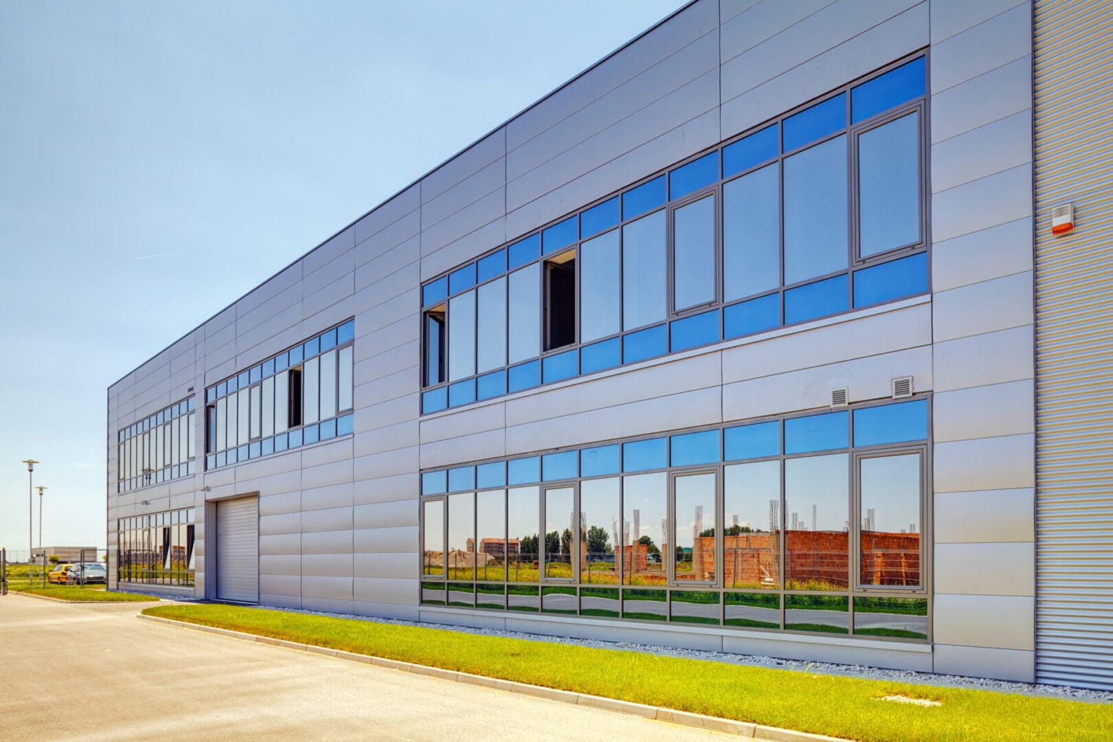 A large building with many windows on the outside.