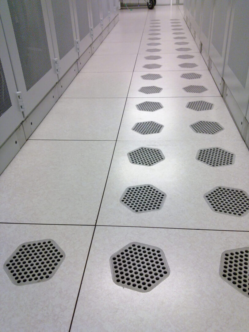 A floor with many holes in it