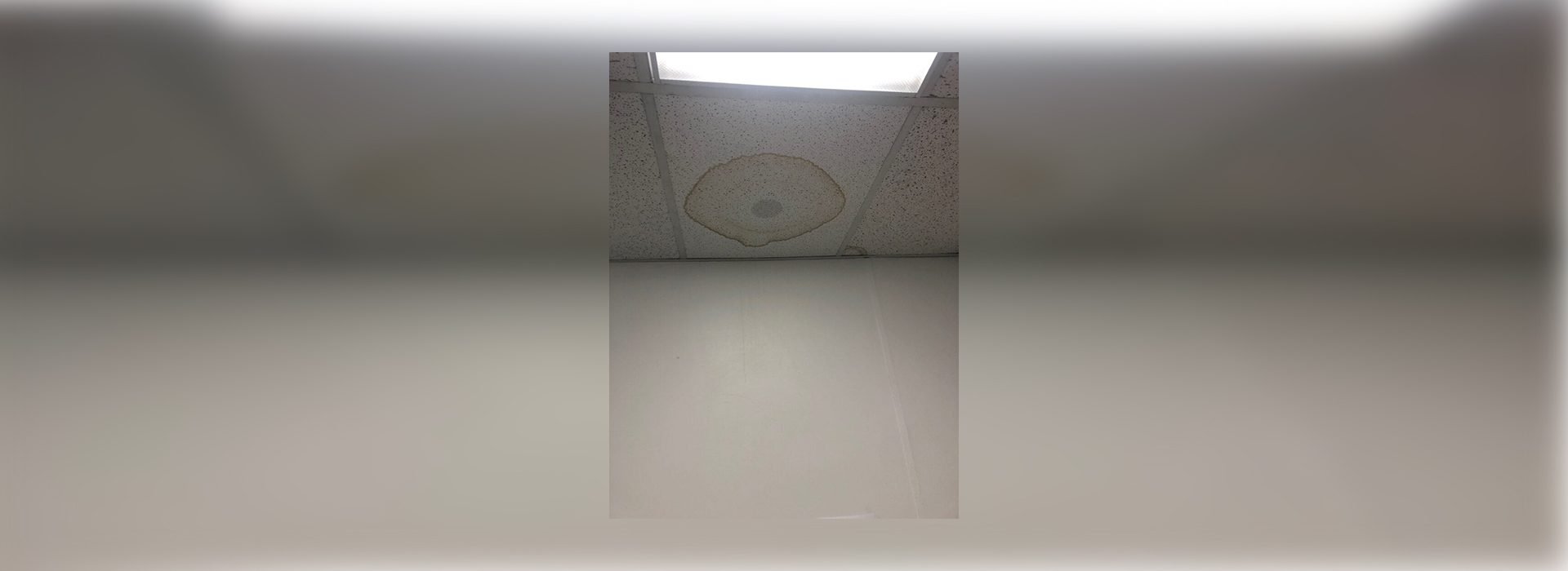 A ceiling light is shown in the middle of a room.